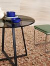 .COM Black Smoked Glass Haku 2 Seater Round Dining Table