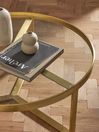 .COM Brushed Brass/Glass Aula Round Coffee Table