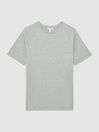 Reiss Grey Melange Si Slim Fit Crew Neck T-Shirt