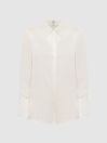 Reiss Ivory Hailey Silk Shirt