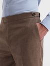 Reiss Tobacco Paddock Twill Side Adjuster Trousers