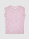 Reiss Lilac Freddie Senior Jersey V Neck T-Shirt