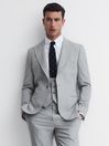 Reiss Soft Grey Arrow Slim Fit Wool Blend Waistcoat