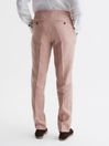 Reiss Blush Kin Slim Fit Linen Trousers