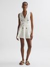 Reiss Ivory Florence Double Breasted Playsuit