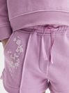 Reiss Lilac Honor Junior Jersey Logo Shorts