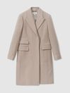 Reiss Wool-Blend Coat in Stone