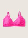 Victoria's Secret PINK Atomic Pink Fuller Cup Lace Unlined Triangle Bralette