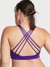 Victoria's Secret Brilliant Purple Low Impact Strappy Back Yoga Sports Bra