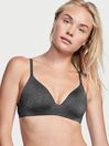 Victoria's Secret Black Smooth Logo Strap Lightly Lined Non Wired T-Shirt Bra