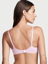 Victoria's Secret Pink Petal Heather Pink Smooth Logo Strap Lightly Lined Non Wired T-Shirt Bra
