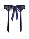 Victoria's Secret Noir Navy Blue Embroidered Suspenders