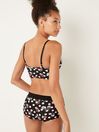 Victoria's Secret PINK Pure Black Floral Dot Smooth Non Wired Push Up Bralette