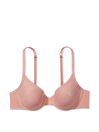 Victoria's Secret Demure Pink Demi Lightly Lined Logo Strap Full Cup Bra