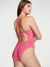 Victoria's Secret Forever Pink Shine Ruched Swimsuit