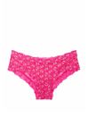 Victoria's Secret Forever Pink Xoxo Shine Foil Cheeky Lacie Knickers