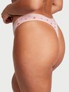 Victoria's Secret Pretty Blossom Sweet Peach Pink Printed Thong Knickers