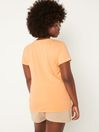 Victoria's Secret PINK Light Orange Logo Short Sleeve T-Shirt