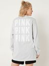 Victoria's Secret PINK Heather Stone Grey Long Sleeve T-Shirt