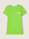 Victoria's Secret PINK Bloom Green Logo Short Sleeve T-Shirt