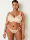 Victoria's Secret PINK Light Ivory Nude Fuller Cup Lace Unlined Triangle Bralette