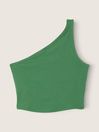 Victoria's Secret PINK Forest Pine Green Shrunken One Shoulder Shelf Tank