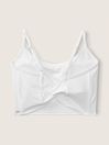 Victoria's Secret PINK Optic White Ultimate Lightly Lined Twist Back Sports Bra