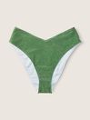 Victoria's Secret PINK Forest Pine Brazilian Shimmer High Waist Cheeky Bikini Bottom
