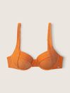 Victoria's Secret PINK Tangelo Orange Push Up Shimmer Bikini Top