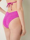 Victoria's Secret PINK Dahlia Magenta Pink Brazilian Shimmer High Waist Cheeky Bikini Bottom