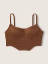 Victoria's Secret PINK Soft Cappuccino Brown Lace Lightly Lined Corset Bralette
