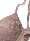 Victoria's Secret PINK Iced Coffee Brown Shine Strap Lace Lightly Lined Bra