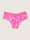 Victoria's Secret PINK Atomic Pink Marble Cheeky Lace Trim Knickers