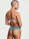 Victoria's Secret French Sage Blue Thong No Show Knickers
