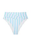 Victoria's Secret Aqua Blue Cabana Stripe High Waisted MixandMatch Crossover HighWaist Bikini Bottom