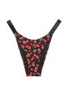 Victoria's Secret Black Sweet Berries Thong Swim Bikini Bottom