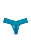 Victoria's Secret Evening Tide Blue Thong Lace Knickers
