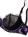 Victoria's Secret Black Floral Ribbon Slot Lace Unlined Balcony Bra