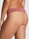 Victoria's Secret PINK Soft Begonia Pink Cable Knit Seamless Thong Knickers