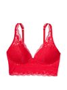 Victoria's Secret PINK Red Pepper Lace Lightly Lined Plunge Bralette