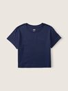 Victoria's Secret PINK Midnight Navy Blue Short Sleeve Shrunken T-Shirt