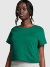 Victoria's Secret PINK Garnet Green Short Sleeve Shrunken T-Shirt