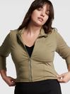 Victoria's Secret PINK Dusted Olive Green Active Full Zip Jacket
