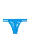 Victoria's Secret PINK Beach Blue Strappy Lace Thong Knickers