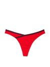 Victoria's Secret PINK Red Pepper Rib Logo Cotton Thong Knickers