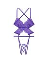 Victoria's Secret Purple Shock Lace Grommet Bodysuit