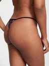 Victoria's Secret Black Floral Thong Knickers