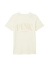 Victoria's Secret PINK Cream Short Sleeve Slub T-Shirt