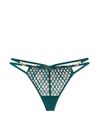 Victoria's Secret Black Ivy Green Geo Embroidered Knickers