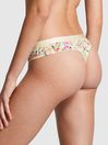 Victoria's Secret PINK Cream Floral Tossed Floral Lace Thong